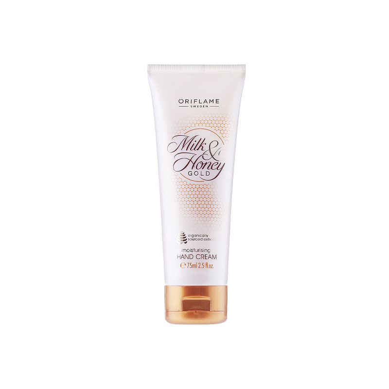 کرم دست شیر و عسل اوریفلیم مدل Milk & Honey Gold حجم 75 میل